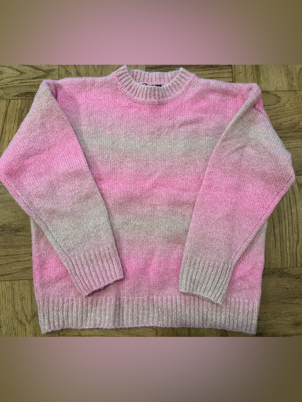 rag & bone Pink Ombre Crewneck Sweater